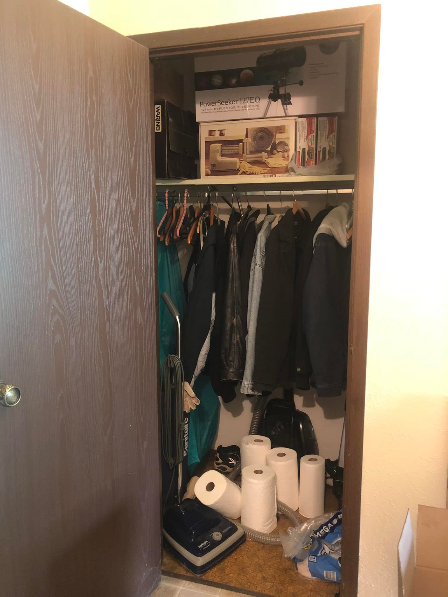 whole house clean out closet